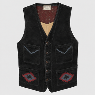 Double RL Hand-Embroidered Shepskin Vest