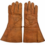 WWII British Army 1942–43 Dispatch Rider Leather Gauntlet Gloves