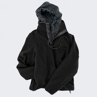 Vintage Military Hooded Fleece Jacket