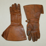 WWII British Army 1942–43 Dispatch Rider Leather Gauntlet Gloves
