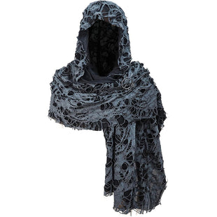 Wrap Dune Wasteland Hooded Shawl With Viking Brooch