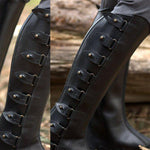 [Couple] Mens Leather Buttons Spats