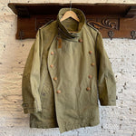 1940s French Army Motorcycle Canvas Coat